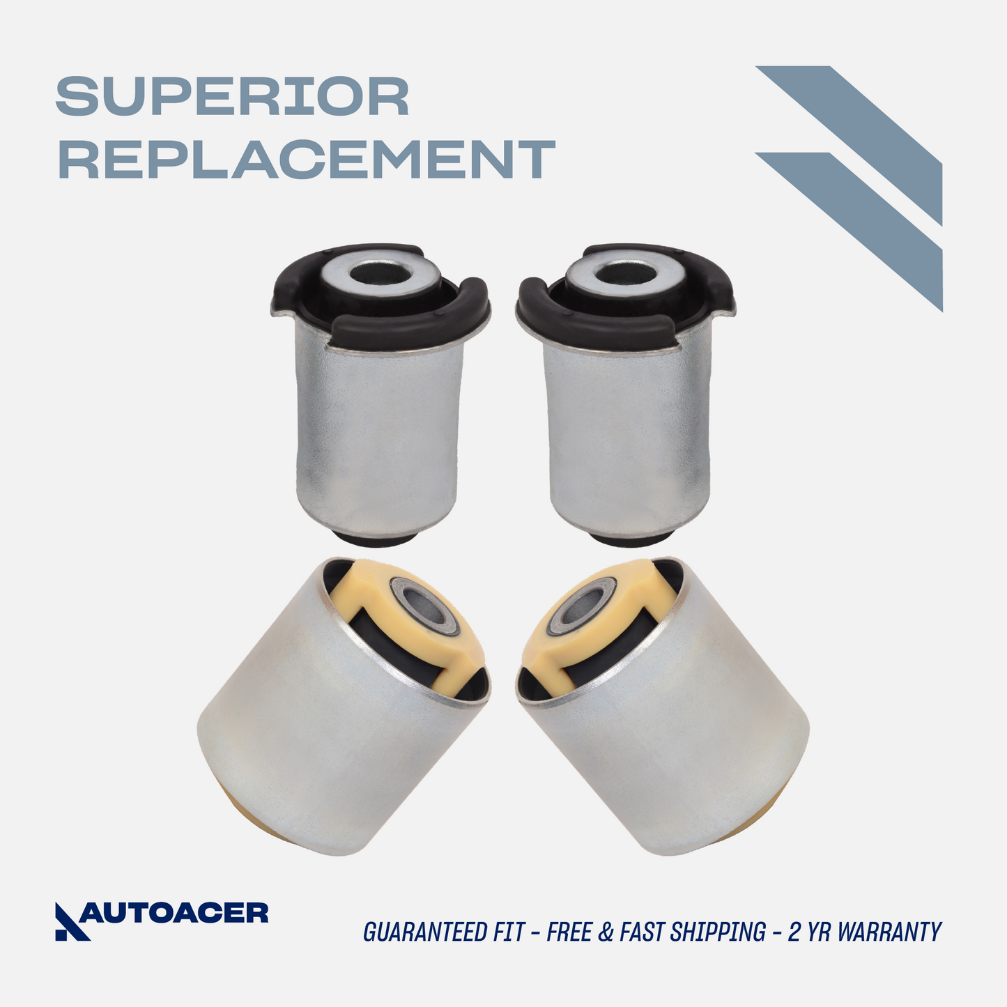 AUTOACER - Rear Lower Control Arm Bushing Kit 4 Piece for Land Rover LR3, LR4, Range Rover Sport