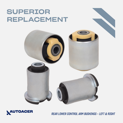 AUTOACER - Rear Upper & Lower Control Arm Bushing Kit 8 Piece for Land Rover LR3 & LR4