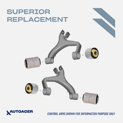 AUTOACER - Rear Upper & Lower Control Arm Bushing Kit 8 Piece for Land Rover LR3 & LR4