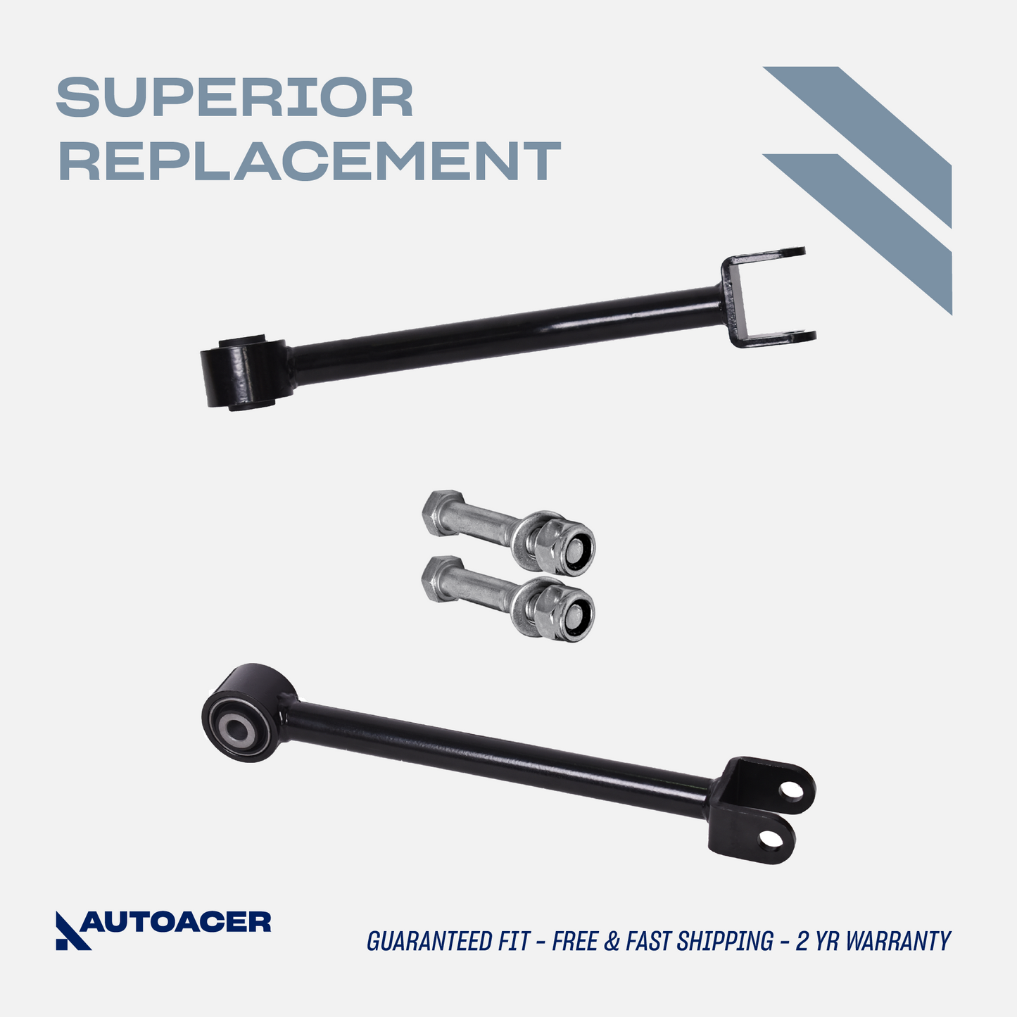 AUTOACER - Rear Watts Linkage Arm Assembly 2 Piece with Bushes Fitted & Hardware Included for Land Rover Discovery II
