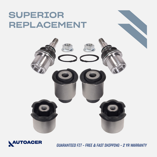 AUTOACER - 6p Front Lower Control Arm Bushing & Ball Joint Kit for LAND ROVER LR3 2004 - 2009, LR4 2009 - 2018, RANGE ROVER SPORT 2005 - 2013 All Models