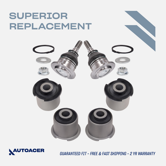 AUTOACER - Front Upper Control Arm Bushings & Ball Joint Kit 6 Piece for Land Rover LR3, LR4, Range Rover Sport
