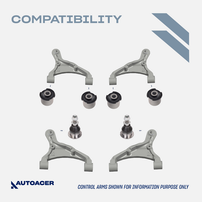 AUTOACER - Front & Rear Control Arm Bushings & Ball Joint Kit for Land Rover LR3 2004 - 2009, LR4 2009 - 2018 (L319)