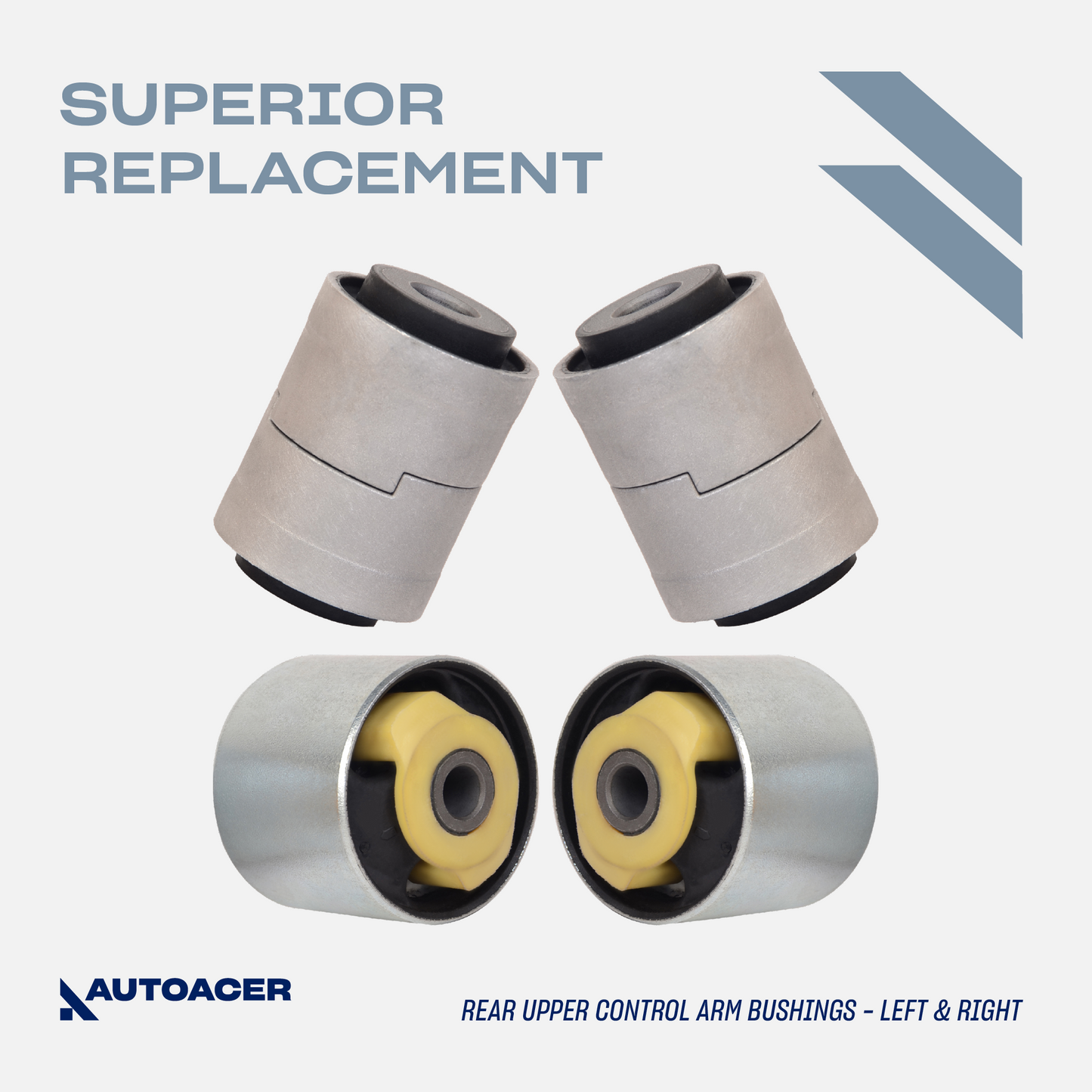 AUTOACER - Front & Rear, Upper & Lower Control Arm Bushings & Rear Knuckle Bushes 20 Piece for Land Rover LR3, LR4 