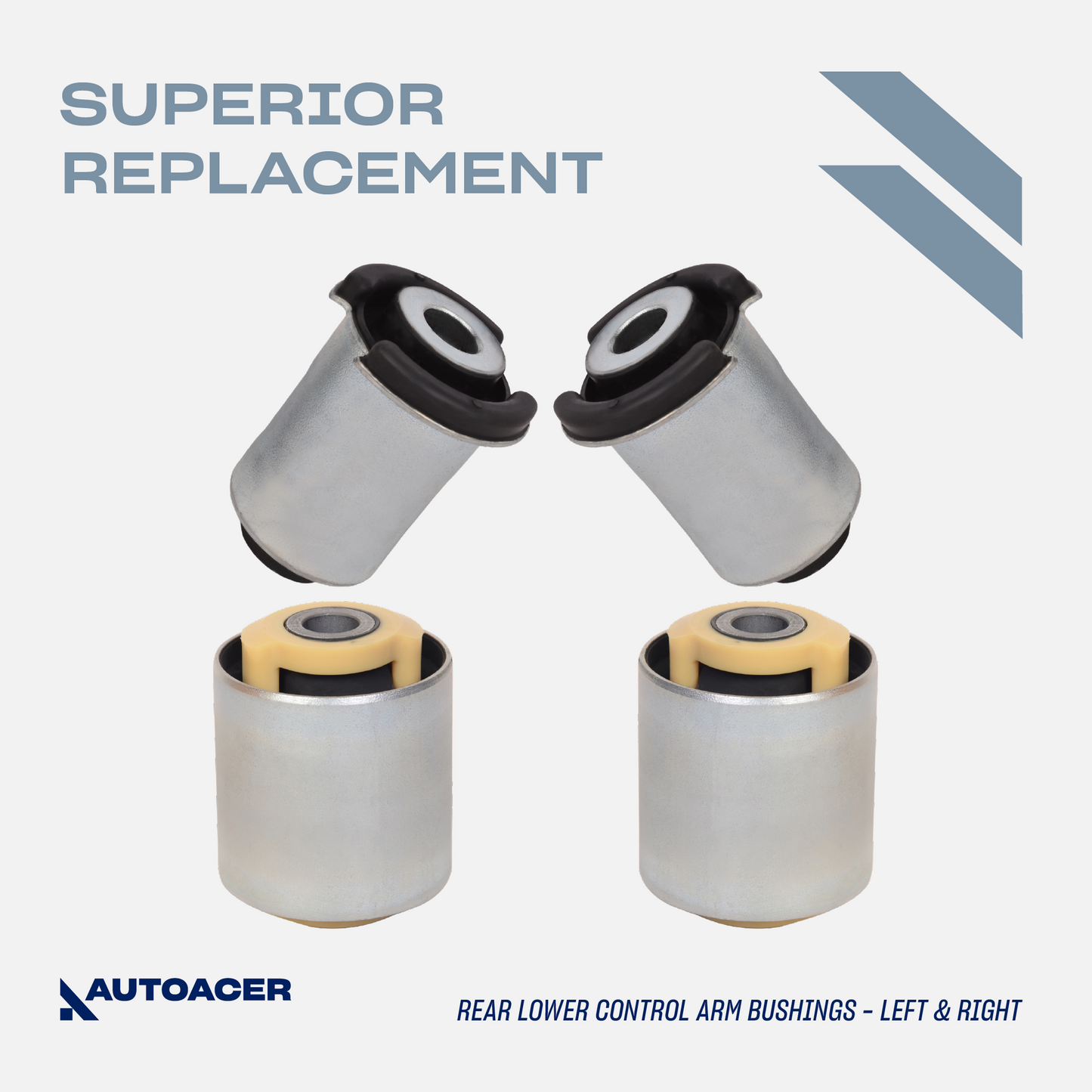 AUTOACER - Front & Rear, Upper & Lower Control Arm Bushings & Rear Knuckle Bushes 20 Piece for Land Rover LR3, LR4 