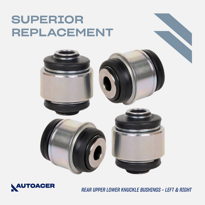 AUTOACER - Front & Rear, Upper & Lower Control Arm Bushings & Rear Knuckle Bushes 20 Piece for Land Rover LR3, LR4 