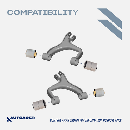 AUTOACER - Front & Rear, Upper & Lower Control Arm Bushings & Rear Knuckle Bushes 20 Piece for Land Rover LR3, LR4 