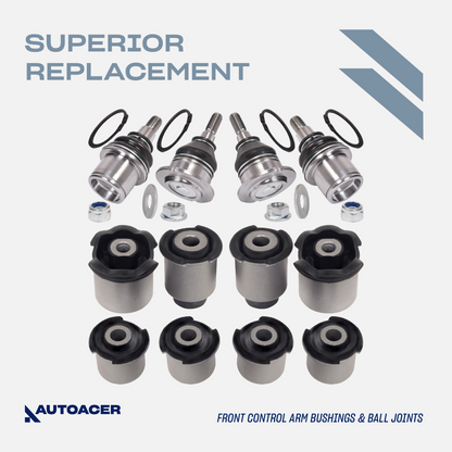 AUTOACER - Front, Rear, Upper, Lower Control Arm Bushings, Knuckle Bushes & Ball Joint Kit 24 Pc for Range Rover Sport L320 2005-2013