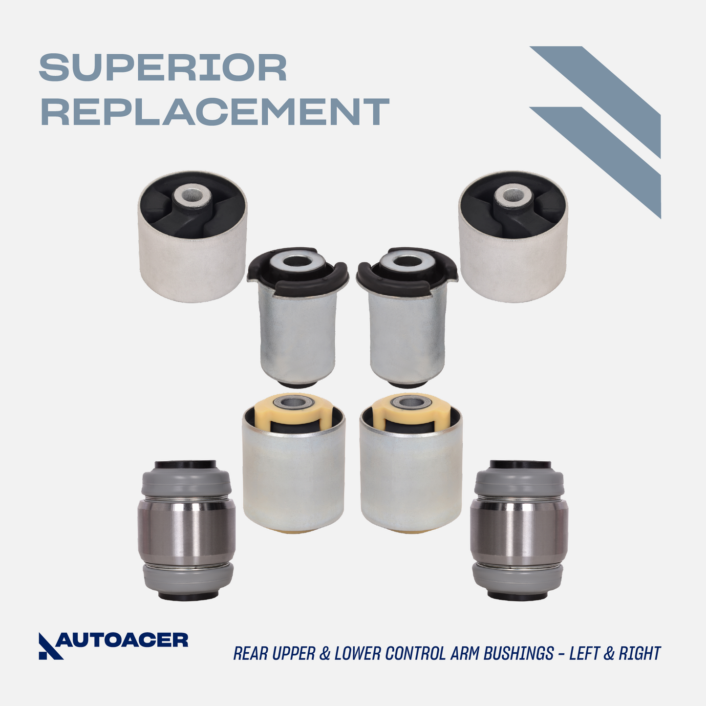 AUTOACER - Front, Rear, Upper, Lower Control Arm Bushings, Knuckle Bushes & Ball Joint Kit 24 Pc for Range Rover Sport L320 2005-2013