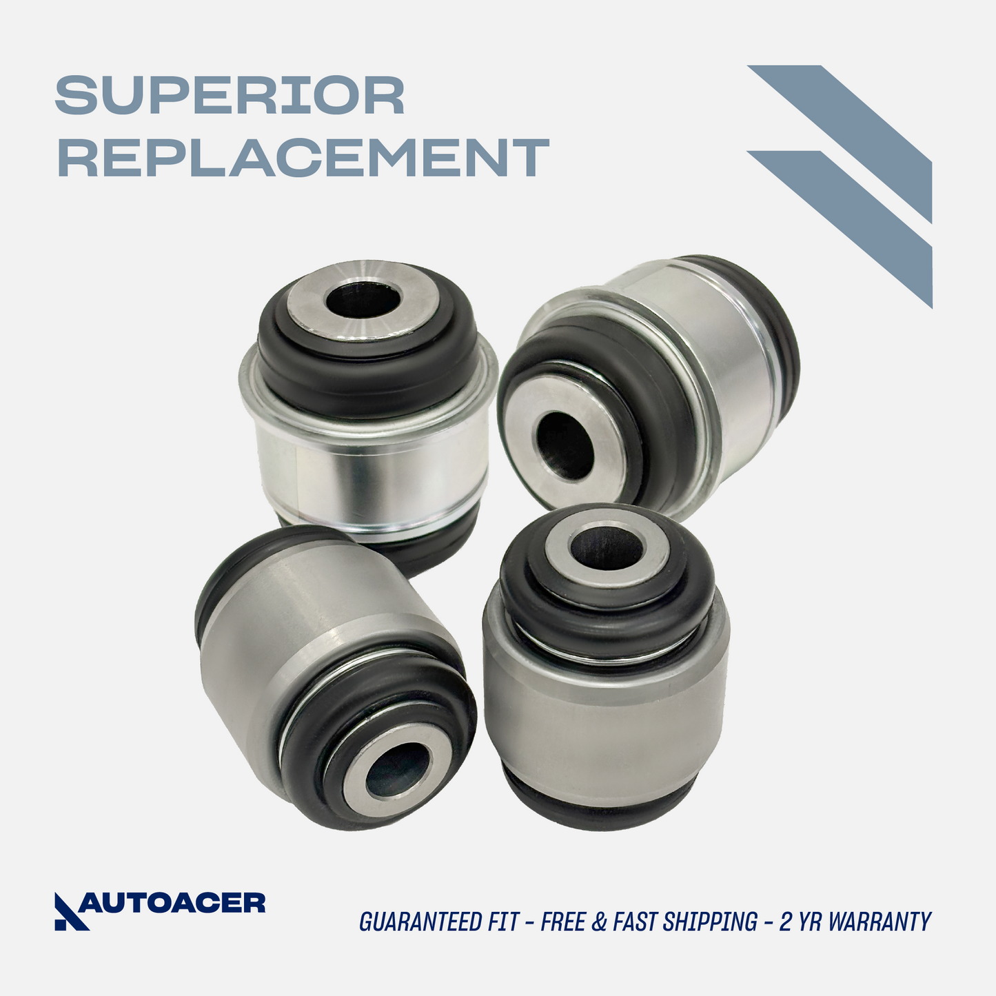 Rear Control Arm Bushing Kit 4 Pcs - Rear Upper & Lower Knuckle Arm Bushes for LAND ROVER DISCOVERY 3 / LR3 2004-2009, Range Rover Sport 2005-2013 L322