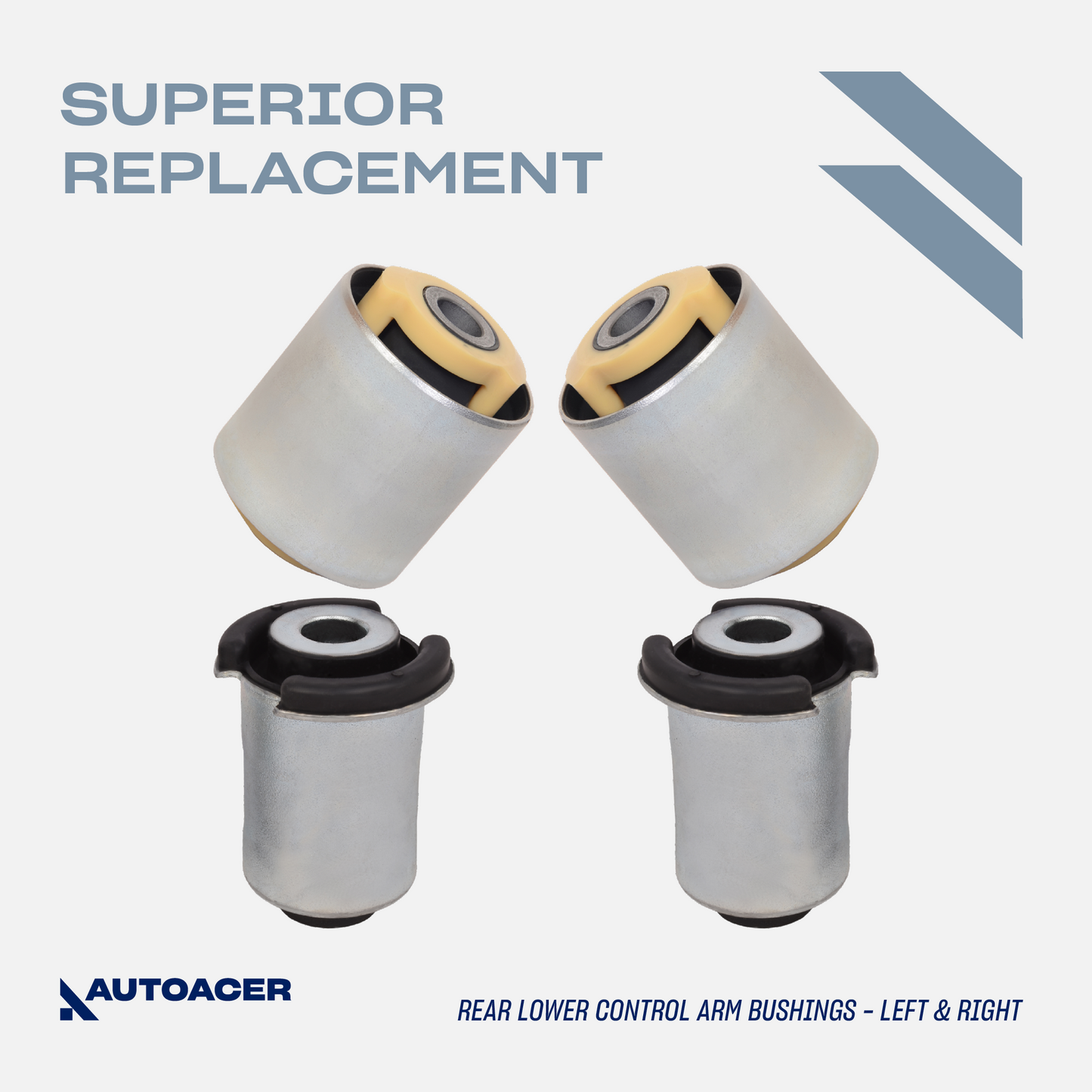 AUTOACER - 12p Rear Upper, Lower Control Arm Bushes & Knuckle Bushings Fits Land Rover Range Rover Sport L320 2005 - 2013