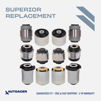 AUTOACER - 12p Rear Upper, Lower Control Arm Bushes & Knuckle Bushings Fits Land Rover Range Rover Sport L320 2005 - 2013
