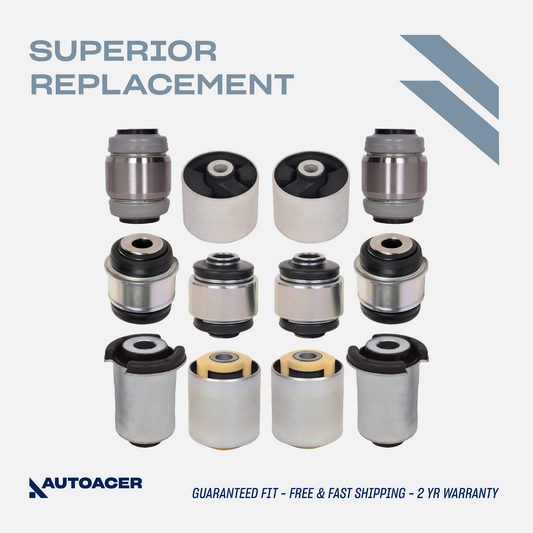 AUTOACER - 12p Rear Upper, Lower Control Arm Bushes & Knuckle Bushings Fits Land Rover Range Rover Sport L320 2005 - 2013
