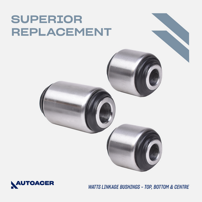 AUTOACER - Rear Watts Linkage Assembly Bushings 3 Piece (Top, Centre, Bottom) for Land Rover Discovery II