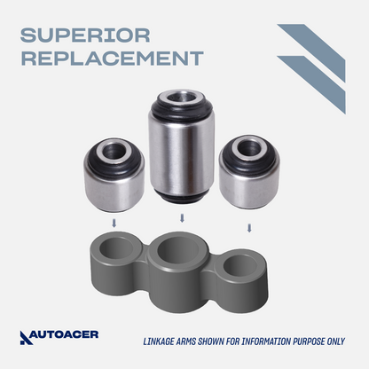 AUTOACER - Rear Watts Linkage Assembly Bushings 3 Piece (Top, Centre, Bottom) for Land Rover Discovery II