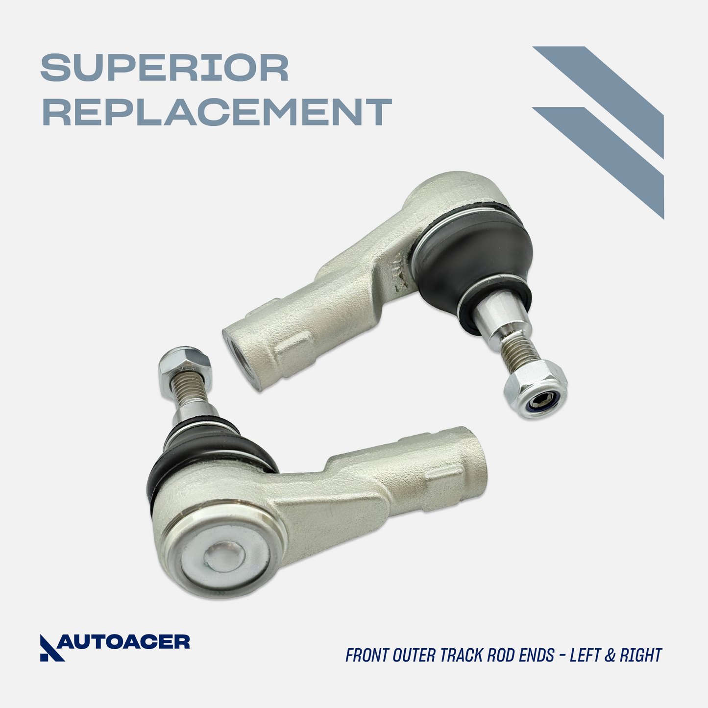 AUTOACER - 12p Front Upper, Lower Control Arm Bushings & Inner, Outer Track Rod End Kit Compatible with LAND ROVER LR3 / DISCOVERY III 2004-2009