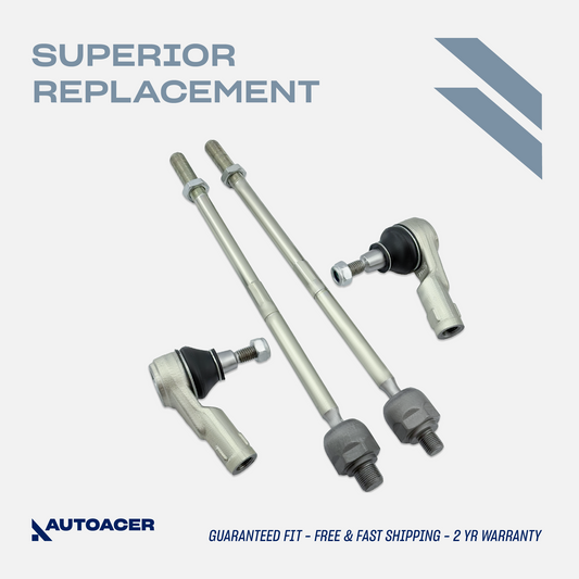 AUTOACER - 4p Front Inner Outer Tie / Track Rod Ends for Land Rover Discovery 3  2004 - 2009