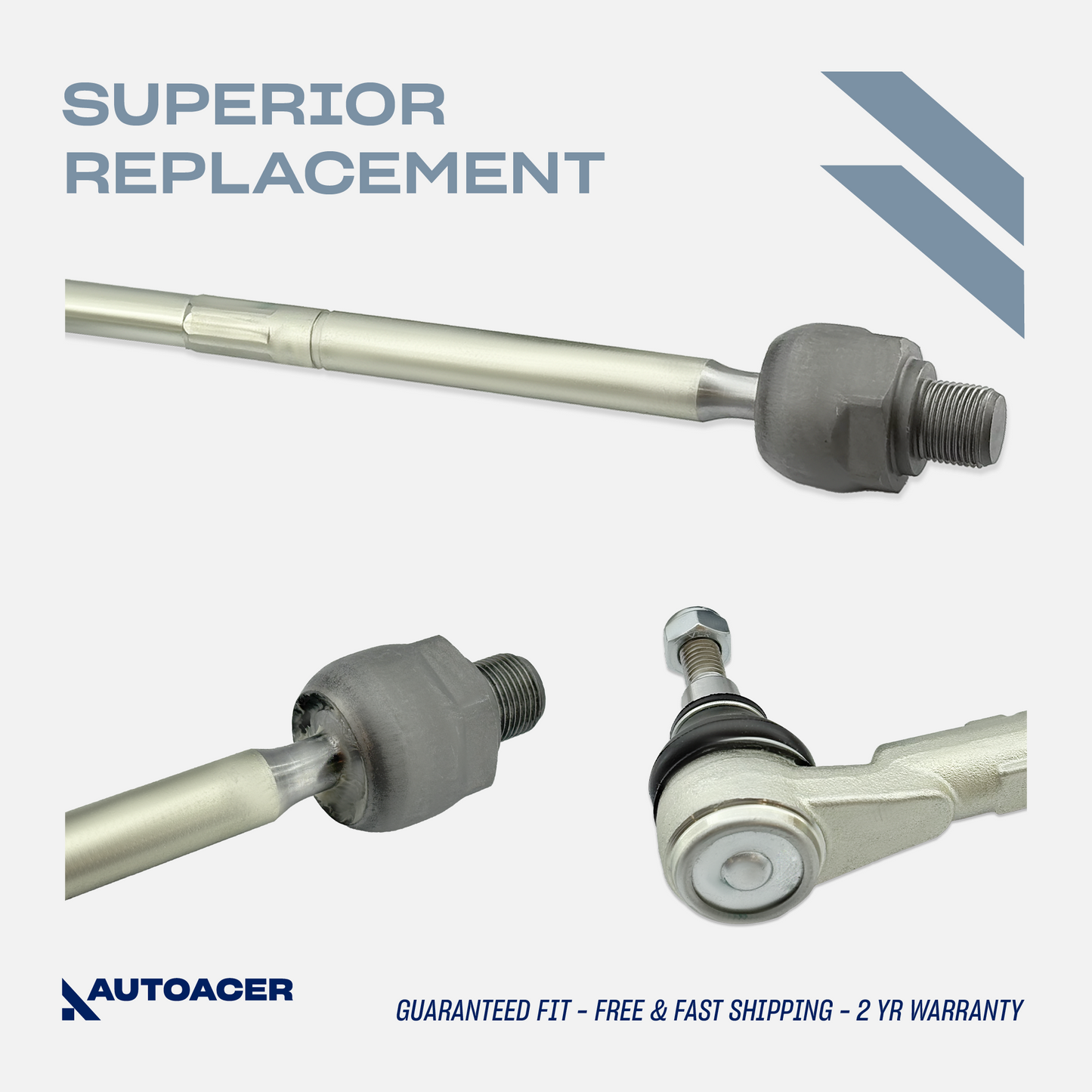 AUTOACER - 6p Front Inner Outer Track Rods & Lower Ball Joints for Land Rover LR3 2004 - 2009