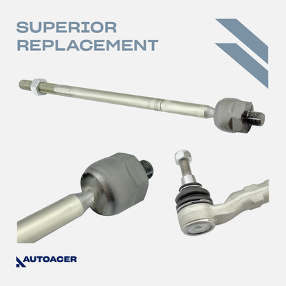 AUTOACER - 4p Front Inner Outer Tie Rod Ends for Land Rover Range Rover Sport 2005 - 2009