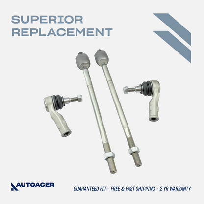 AUTOACER - 4p Front Inner Outer Tie Rod Ends for Land Rover Range Rover Sport 2005 - 2009