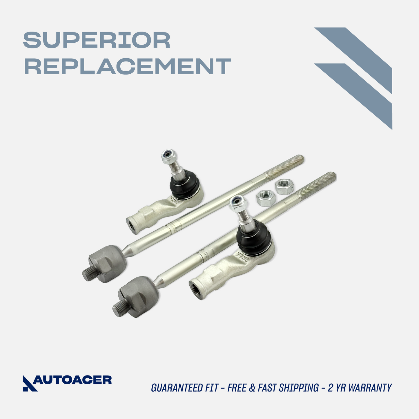 AUTOACER - 4p Front Inner Outer Tie Rod Ends for Land Rover Range Rover Sport 2005 - 2009