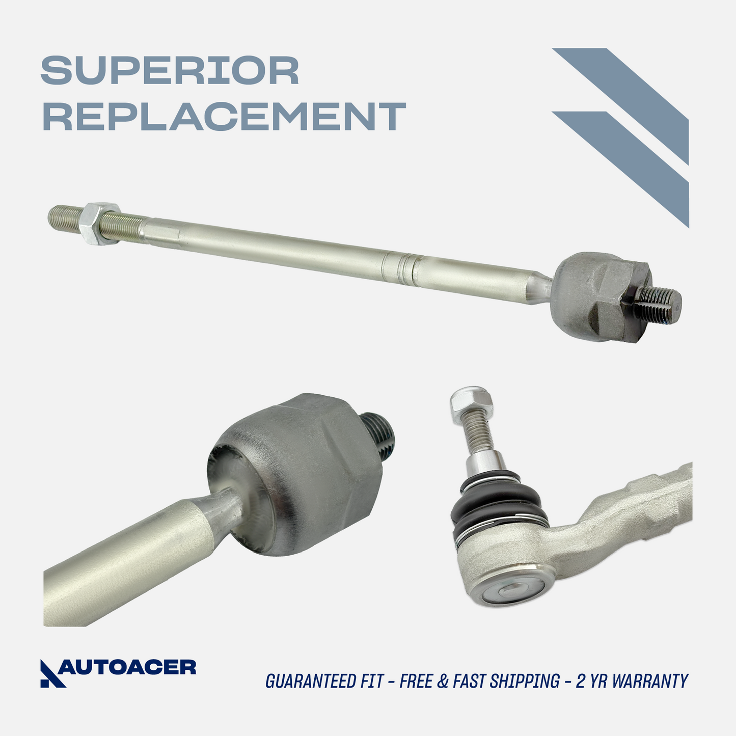 AUTOACER - 6p Front Inner Outer Track Rods & Lower Ball Joints for Land Rover Range Rover Sport 2005 - 2009