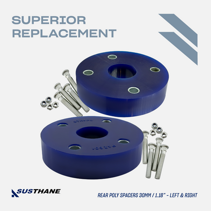 AUTOACER - 4p Poly Spacers 1.2" / 30mm Leveling Lift Kit for Jaguar S-Type 1999 - 2008, XF / XFR / XFR-S 2008 - 2015, Thunderbird 2002 - 2005, LS 2000 - 2006