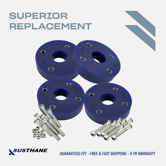 AUTOACER - 4p Poly Spacers 1.2" / 30mm Leveling Lift Kit for Jaguar S-Type 1999 - 2008, XF / XFR / XFR-S 2008 - 2015, Thunderbird 2002 - 2005, LS 2000 - 2006