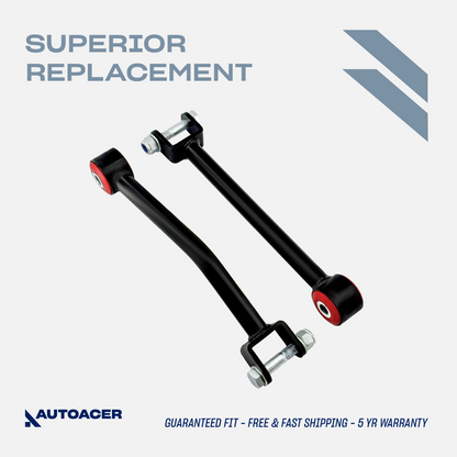 AUTOACER - 2p Heavy Duty Cranked Watts Linkage Arms W/ PU Bushings For LAND ROVER Discovery 2 1998 - 2004 