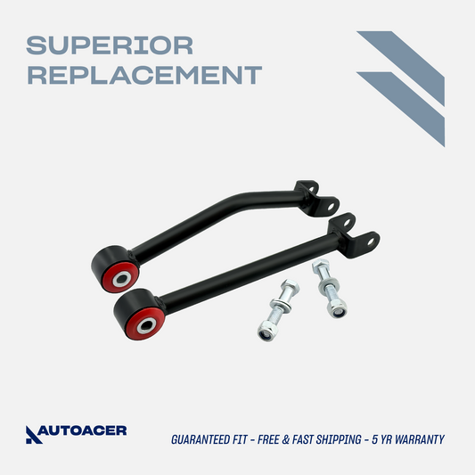 AUTOACER - 2p Heavy Duty Cranked Watts Linkage Arms W/ PU Bushings For LAND ROVER Discovery 2 1998 - 2004 