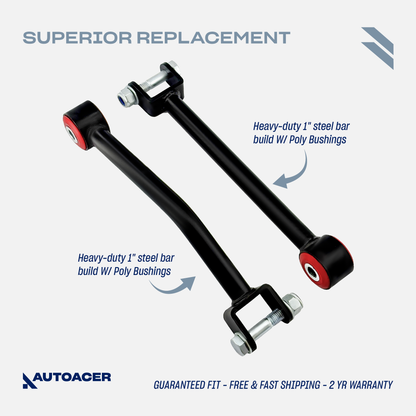 AUTOACER - 2p Heavy Duty Cranked Watts Linkage Arms W/ PU Bushings For LAND ROVER Discovery 2 1998 - 2004 