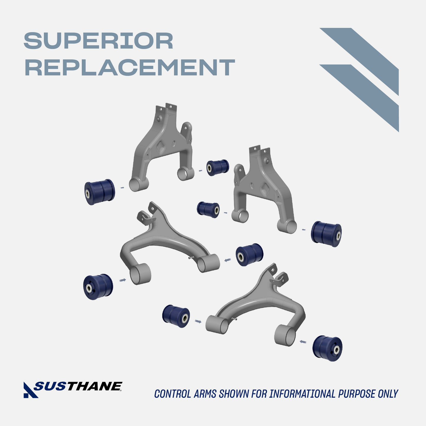AUTOACER - 16p Complete Front Rear Control Arm PU Bushing Kit For Land Rover LR3 / LR4 / Range Rover Sport