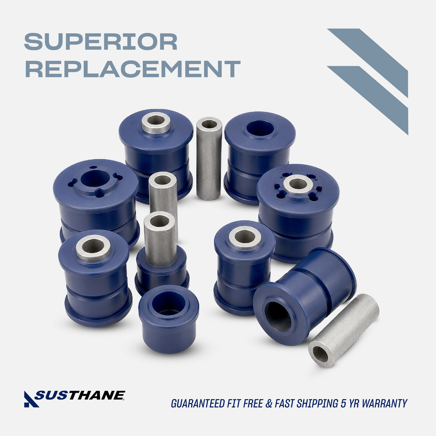 AUTOACER - 8pc Rear Control Arm Poly Bushings Kit For Land Rover LR3 2004 - 2009, LR4 2009 - 2018, Range Rover Sport 2005 - 2013