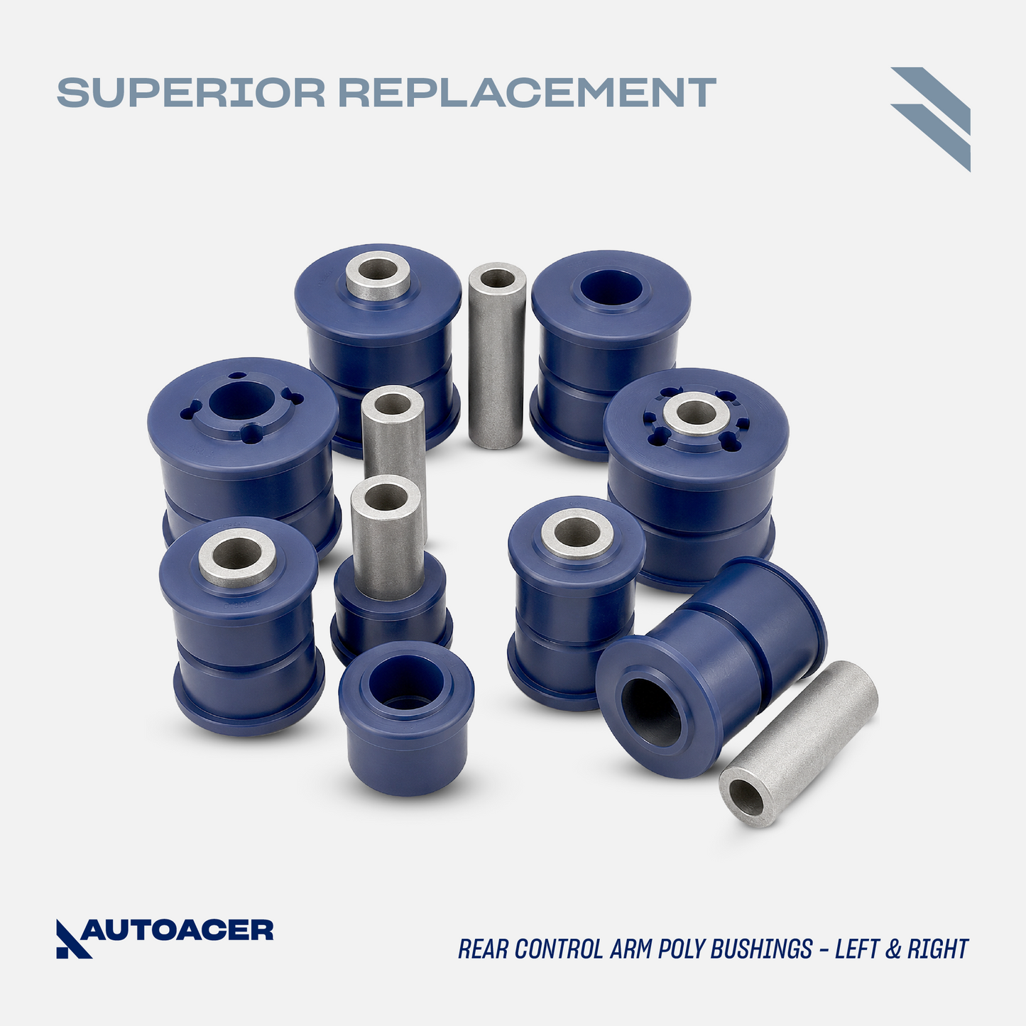 AUTOACER Front & Rear Control Arm Repair Kit 24p - Upper Lower Control Arm PU Bushings, Knuckle Bushings & Ball Joints For LAND ROVER LR3, LR4, Range Rover Sport
