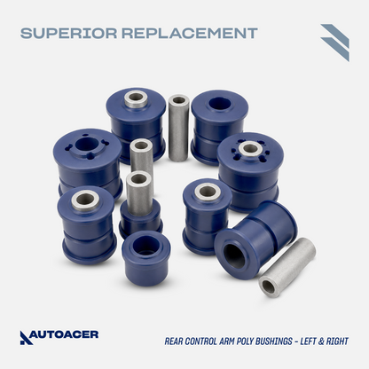 AUTOACER Front & Rear Control Arm Repair Kit 24p - Upper Lower Control Arm PU Bushings, Knuckle Bushings & Ball Joints For LAND ROVER LR3, LR4, Range Rover Sport