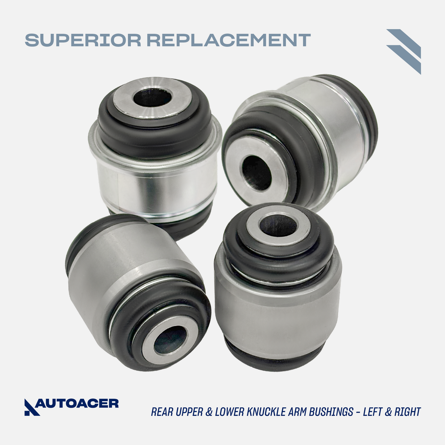 AUTOACER Front & Rear Control Arm Repair Kit 24p - Upper Lower Control Arm PU Bushings, Knuckle Bushings & Ball Joints For LAND ROVER LR3, LR4, Range Rover Sport