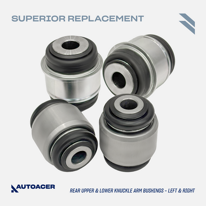 AUTOACER Front & Rear Control Arm Repair Kit 24p - Upper Lower Control Arm PU Bushings, Knuckle Bushings & Ball Joints For LAND ROVER LR3, LR4, Range Rover Sport
