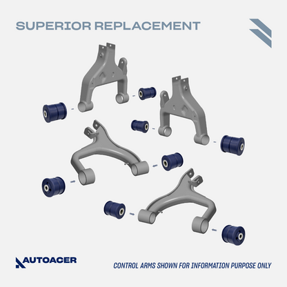 AUTOACER Front & Rear Control Arm Repair Kit 24p - Upper Lower Control Arm PU Bushings, Knuckle Bushings & Ball Joints For LAND ROVER LR3, LR4, Range Rover Sport