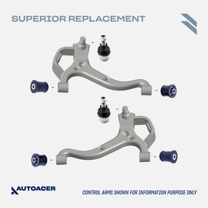 AUTOACER Front & Rear Control Arm Repair Kit 24p - Upper Lower Control Arm PU Bushings, Knuckle Bushings & Ball Joints For LAND ROVER LR3, LR4, Range Rover Sport