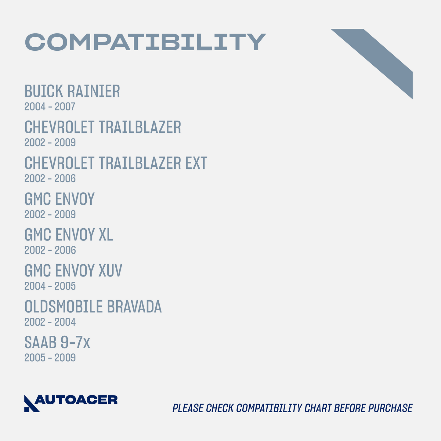 AUTOACER - Front Upper & Lower Control Arm Bushing Kit for Chevrolet Trailblazer, GMC Envoy, Saab 9-7x, 