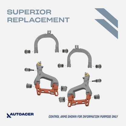 AUTOACER - Front Upper & Lower Control Arm Bushing Kit for Chevrolet Trailblazer, GMC Envoy, Saab 9-7x, 
