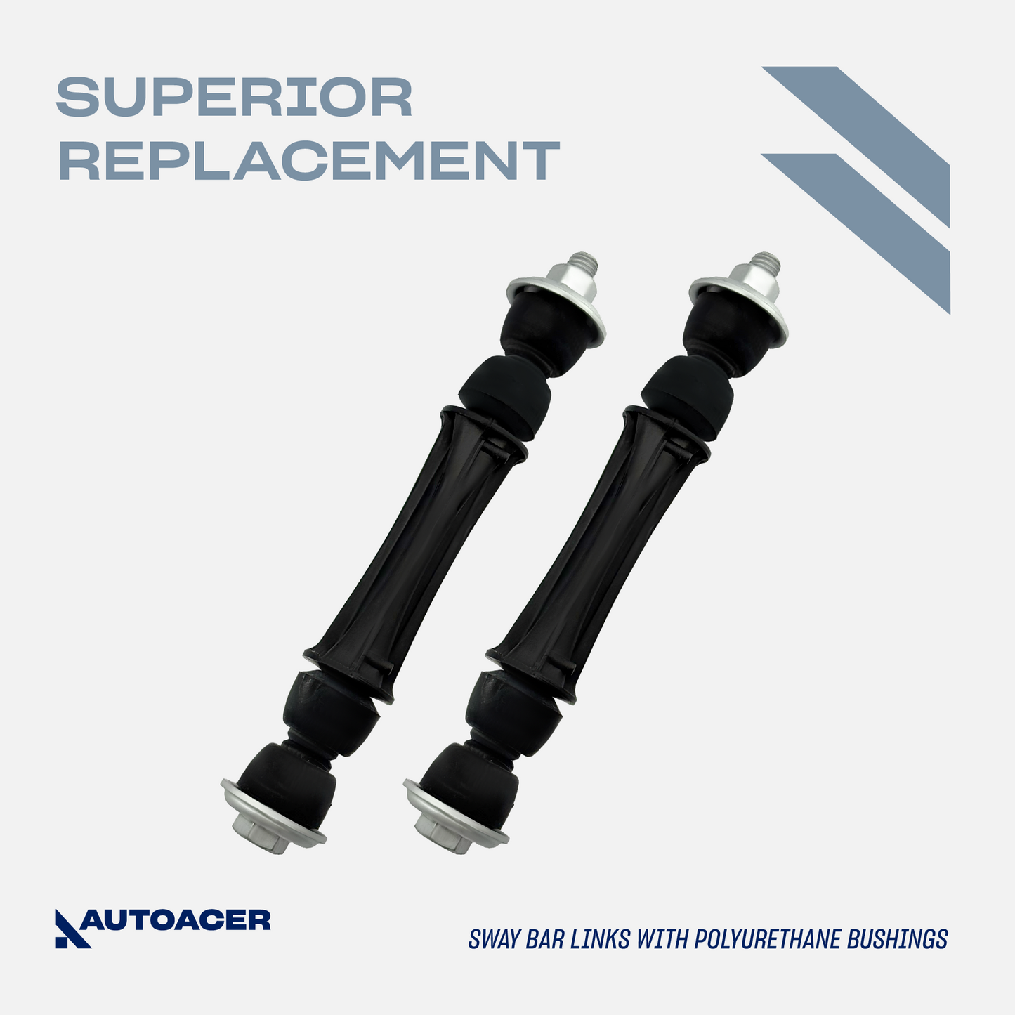 AUTOACER - 2p Front Sway Stabilizer Bar Link Kit PU Bushes for CADILLAC, CHEVROLET, GMC, VOLVO, NISSAN, MAZDA & FORD