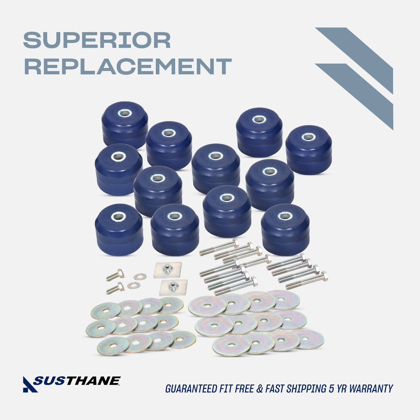 AUTOACER - 24p PU Body Mount Bushing Kit For CHEVROLET Impala, Belair, Biscayne Convertible 1959 -1964