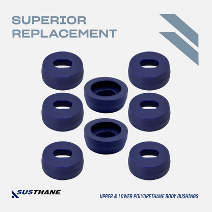 AUTOACER - 16p PU Oval Body Mount Bush Kit For CHEVROLET Silverado, GMC Sierra 1500/2500 1999 - 2014 All Cab, 2WD / 4WD