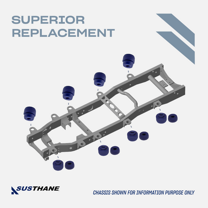 AUTOACER - 16p PU Oval Body Mount Bush Kit For CHEVROLET Silverado, GMC Sierra 1500/2500 1999 - 2014 All Cab, 2WD / 4WD