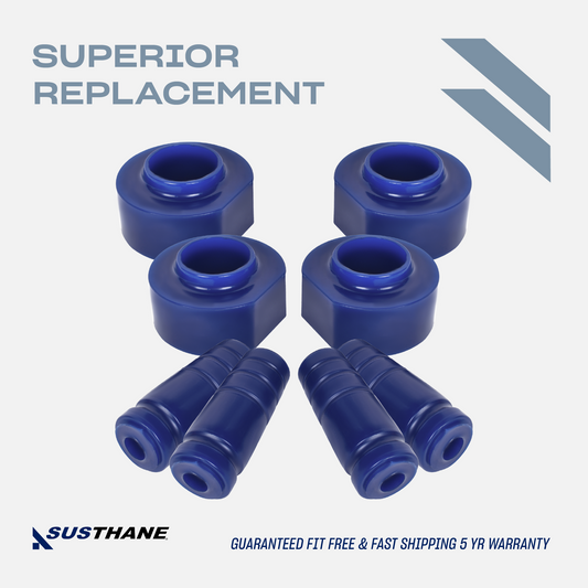 AUTOACER - 8p Front & Rear PU Spring Spacers 45mm / 1.75" for JEEP Wrangler TJ / Rubicon 1997 - 2006, Wrangler TJ Unlimited / Rubicon Unlimited 2004 - 2006