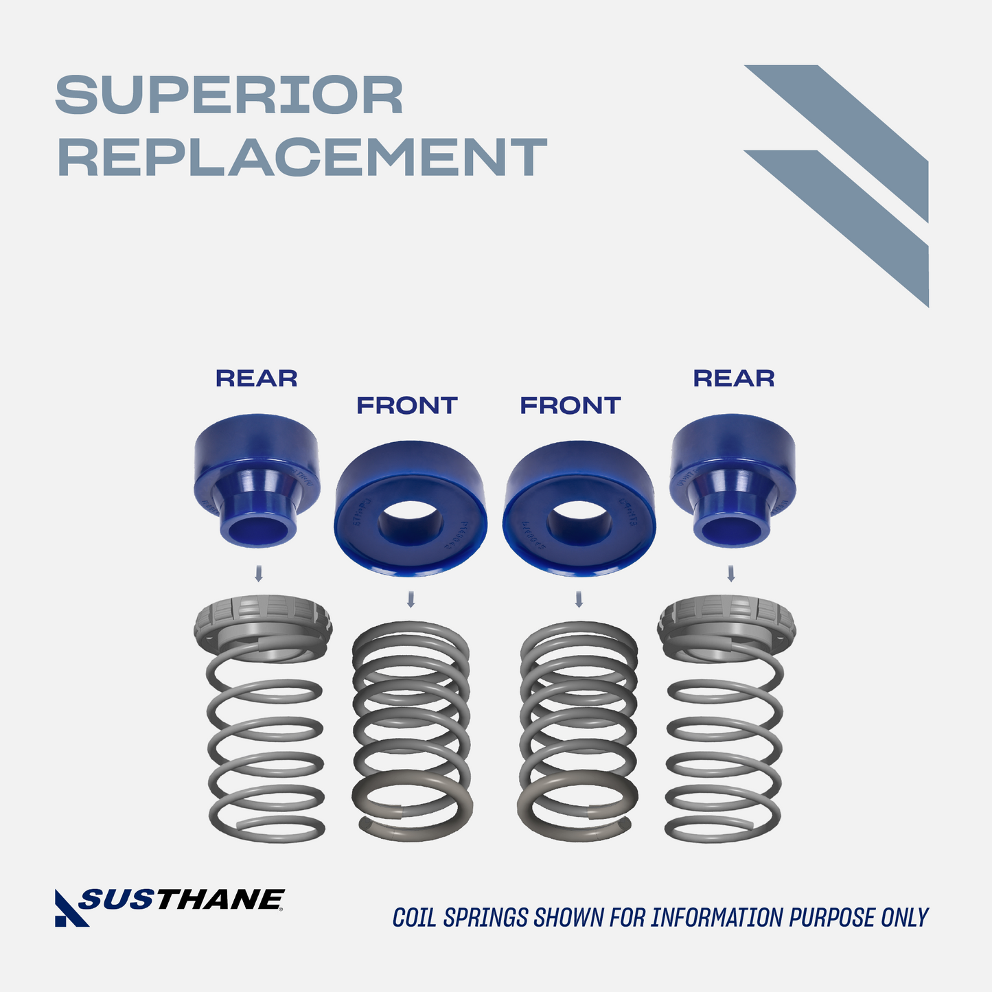 AUTOACER - 8p Front & Rear PU Spacer Kit 2.5" with Bump Stops for JEEP Grand Cherokee WJ 1999 - 2004