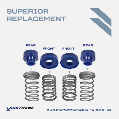 AUTOACER - 8p Front & Rear PU Spacer Kit 2.5" with Bump Stops for JEEP Grand Cherokee WJ 1999 - 2004