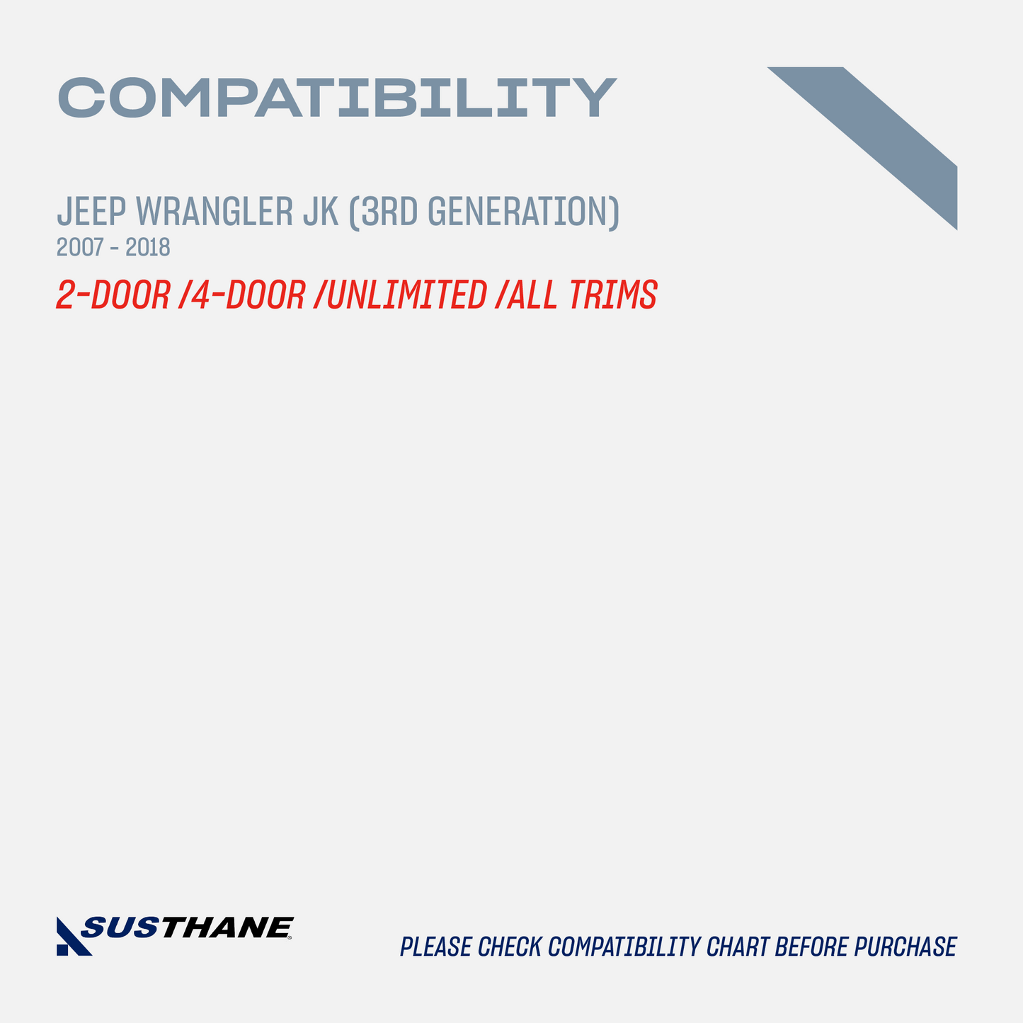 AUTOACER - 6p Front & Rear Poly Spacer Suspension Lift Kit 2" For Jeep Wrangler JK (3rd Gen) 2007 - 2018