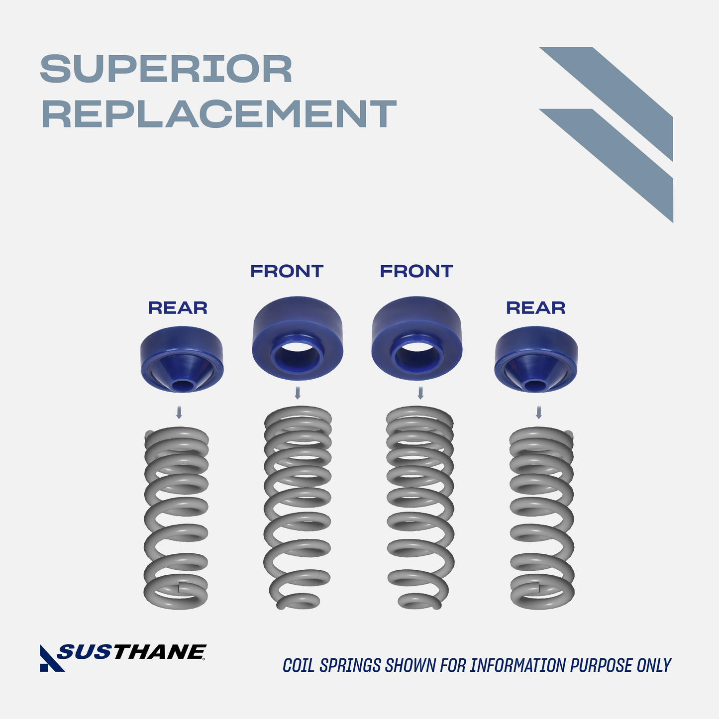 AUTOACER - 6p Front & Rear Poly Spacer Suspension Lift Kit 2" For Jeep Wrangler JK (3rd Gen) 2007 - 2018